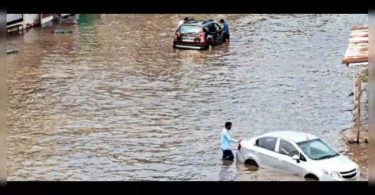 Under rain feathers spread from Raj; The city gets 97.2mm