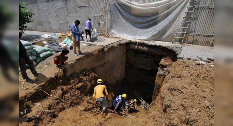 Pipe-burst, Cave-in Lead to IFFCO Chowk Flyover Closure