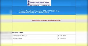 IBPS CRP-RRBS-X Officer Scale-i Pre Results Released at IBPS.in