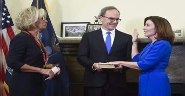 Kathy Hochul, New York's first female governor, oath to end the 'disorder'