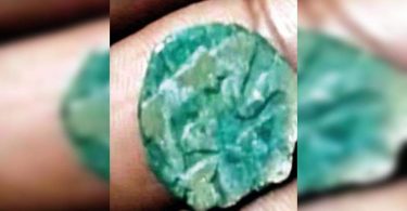 Pitcher is filled with ancient coins found in Kannauj