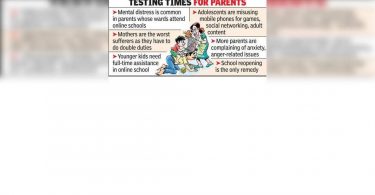 Online schools affect parents' mental health too