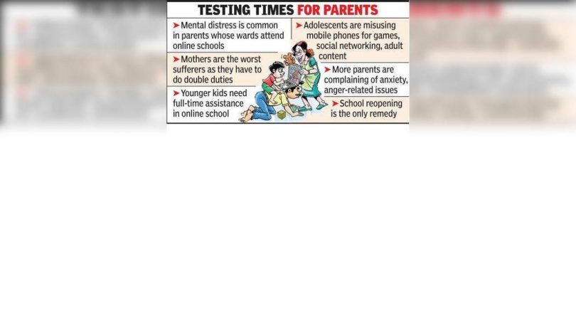 Online schools affect parents' mental health too