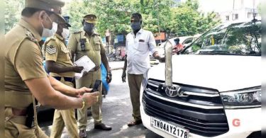The police took action against the 'G' sticker at Chennai
