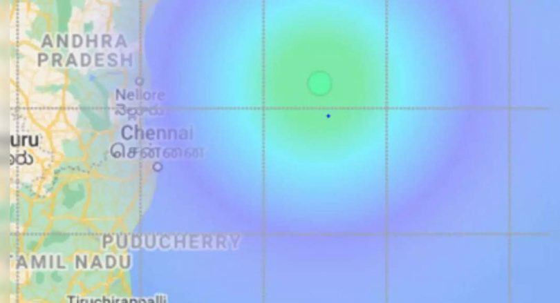 Under earthquake from the AP caused the Mild Tremor in Chennai