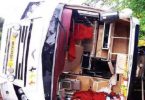 The Mumbai-Goa bus falls in Borim, 5 injured