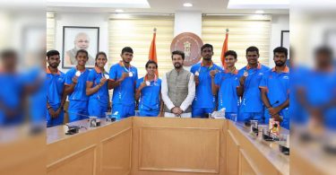 Anurag Thakur Felicate World U20 Athletics Meerists