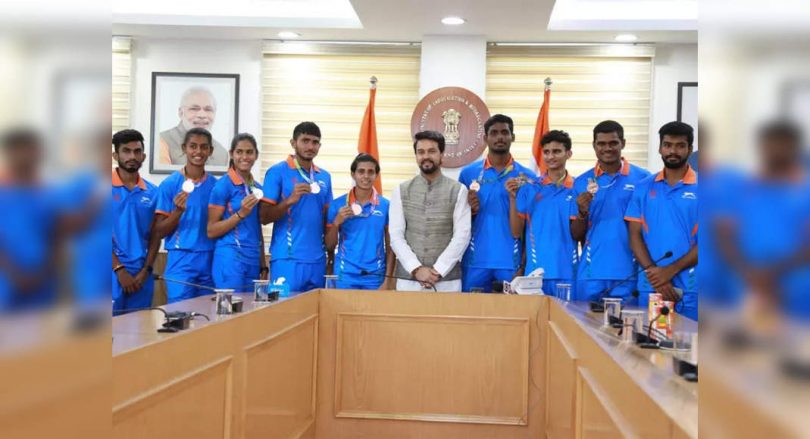 Anurag Thakur Felicate World U20 Athletics Meerists