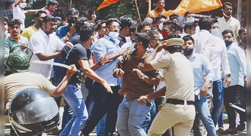 Aaditya's Yuva Sena spilled her face in a clash