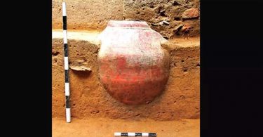 Large storage jar found in the village near Keeladi