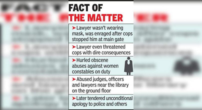 High drama in HC, after a lawyer threw a field oath against the police & judges