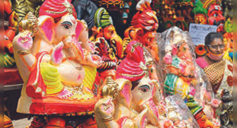 K'taka tends to allow Ganesha idols in public places