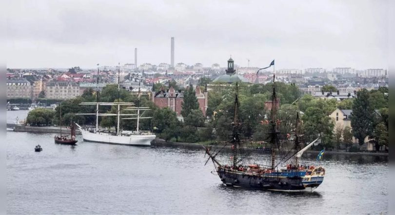Replica of the 18th century trading ship Sweden to sail to Asia