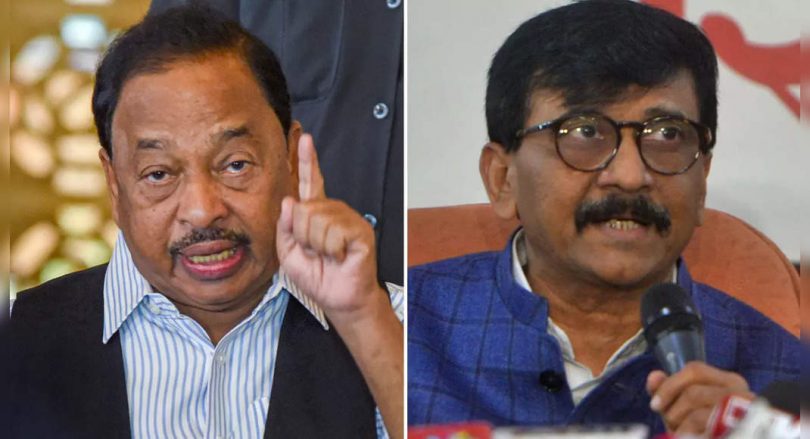 Rane threatened to 'expose' Sena; Raut Brams 'BJP Cincomer'