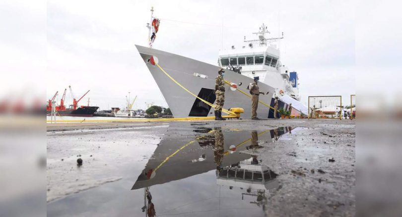The coast of India, Vigraha offshore patrol guard is assigned to Chennai