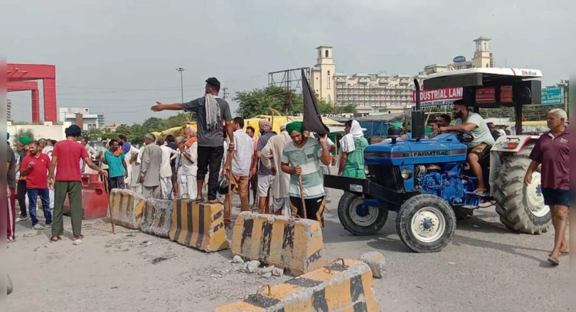 Farmers blocked the highway in Haryana over lathicharge in farmers in Karnal, Congress condemned incident