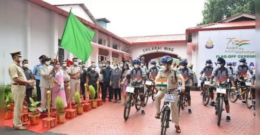 Assam: Flag Governor Off Sashastra Seema Bal Rallic Cycle as Part 'Azadi Ka Amrit Mahotsav' Celebration