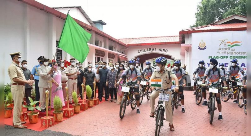 Assam: Flag Governor Off Sashastra Seema Bal Rallic Cycle as Part 'Azadi Ka Amrit Mahotsav' Celebration