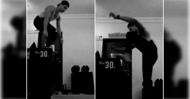 Pics: Ishaan does a series of plyometry