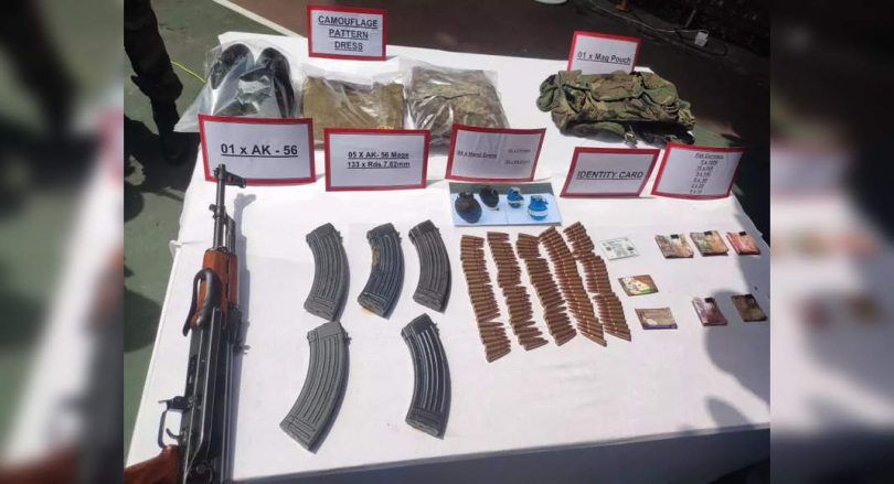Infiltration efforts are foiled; Arms & ammunition, Pak currency recovered from the killed terrorists