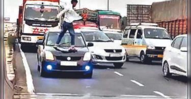 Drunkard created a commotion on the highway in a letter