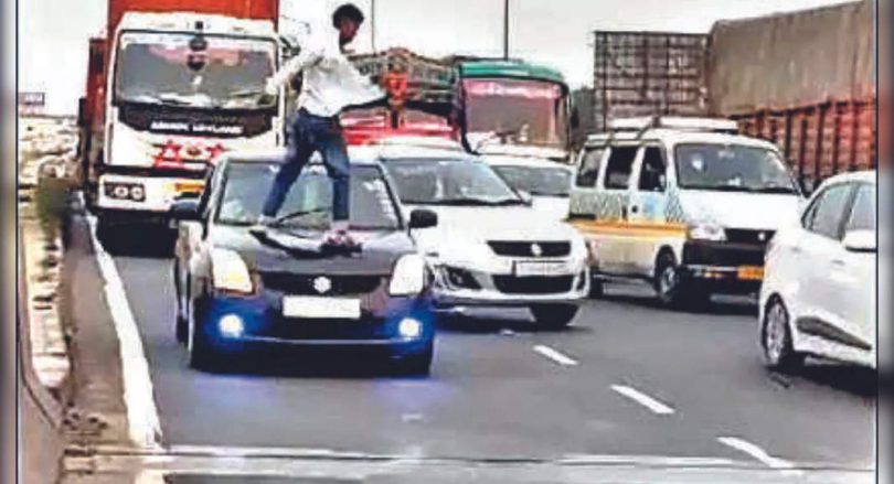 Drunkard created a commotion on the highway in a letter