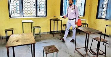 Raj schools reopened today under strict covid norms