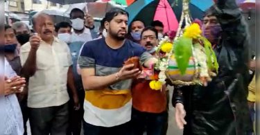 Dombivli: BJP celebrates Handi's forehead simply to protest the ban on Maharashtra Govt