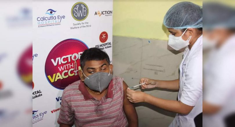 More than 100 visual disabled people vaccinated