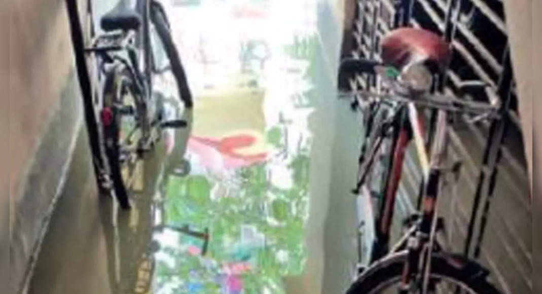 Bengal: People come out of the flood complex in a new city