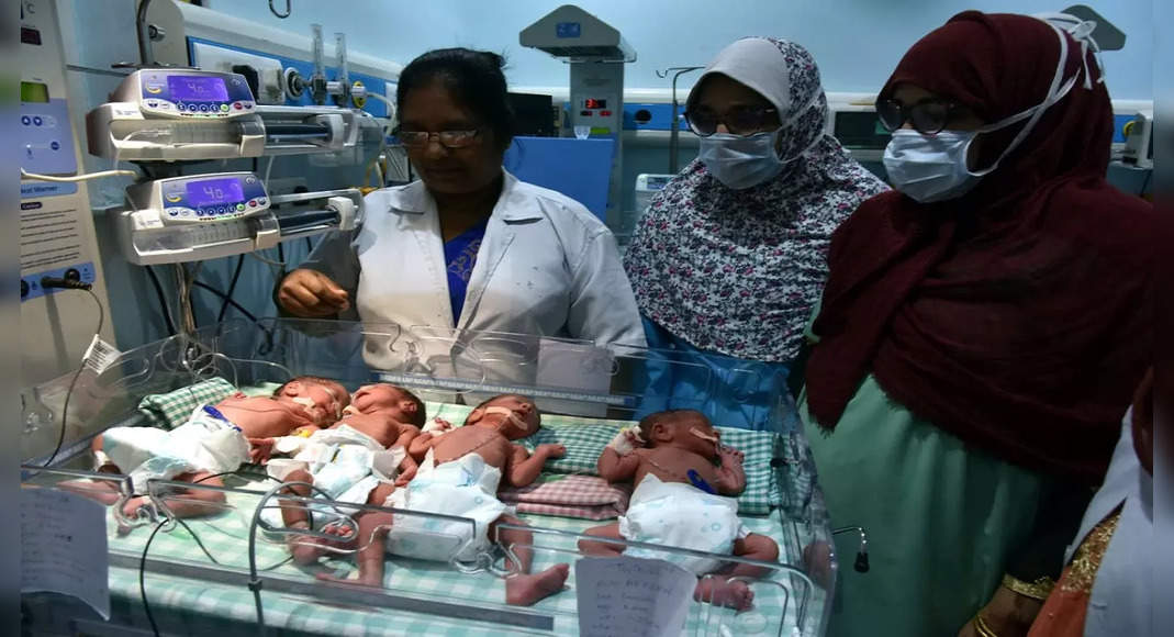 Women give birth to Quadruplets in Hyderabad